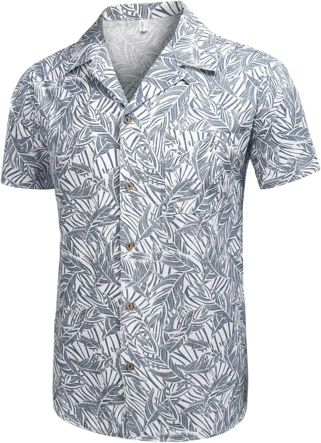 COOFANDY Mens Hawaiian Shirt Short Sleeve Buttoon Down Shirts Casual Tropical Floral Summer Linen Shirts