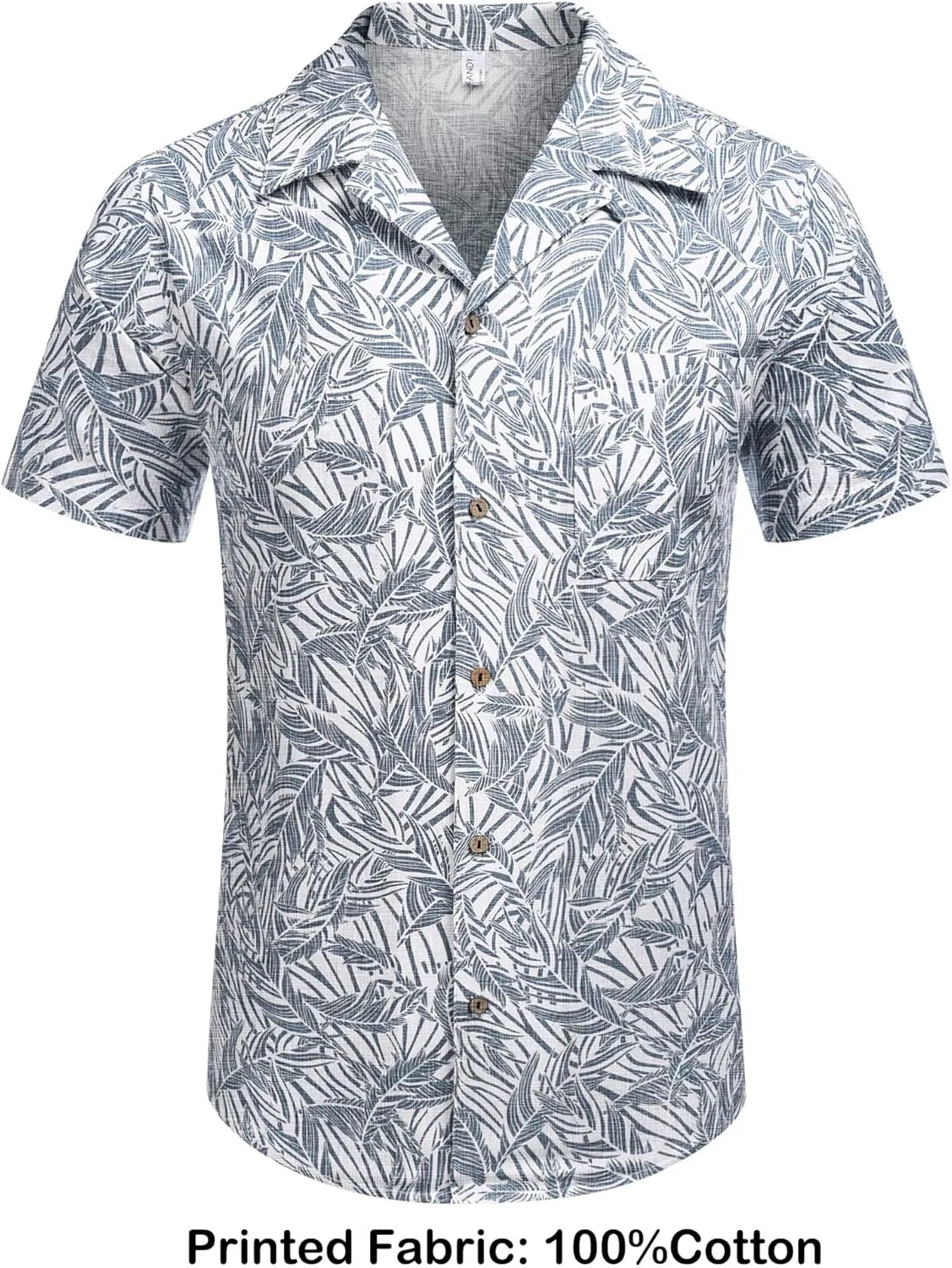 COOFANDY Mens Hawaiian Shirt Short Sleeve Buttoon Down Shirts Casual Tropical Floral Summer Linen Shirts