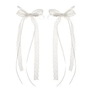 Coquette Aesthetic Lace Hair Bow Clip