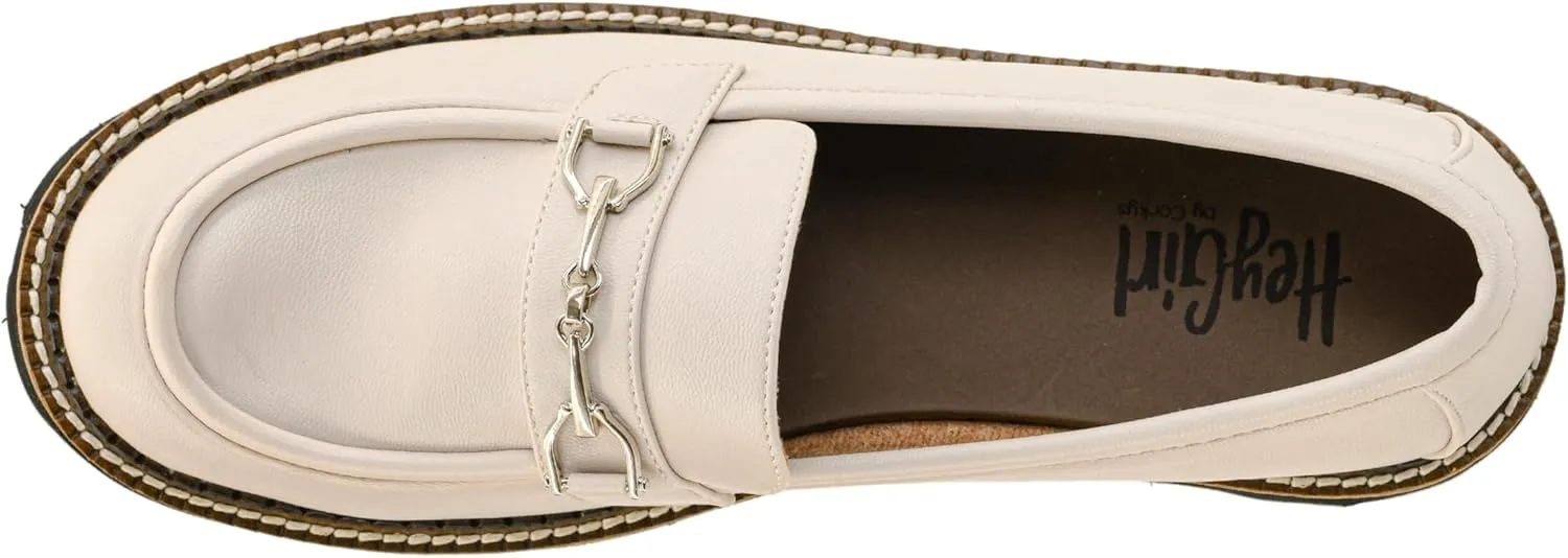 Corkys Footwear Hey Girl Womens Brownie Points Loafers - Featuring a 1.75-Inch Heel with a Lug Sole, Cushioned Insoles for All-Day Wear, A Chic Chain on The Upper
