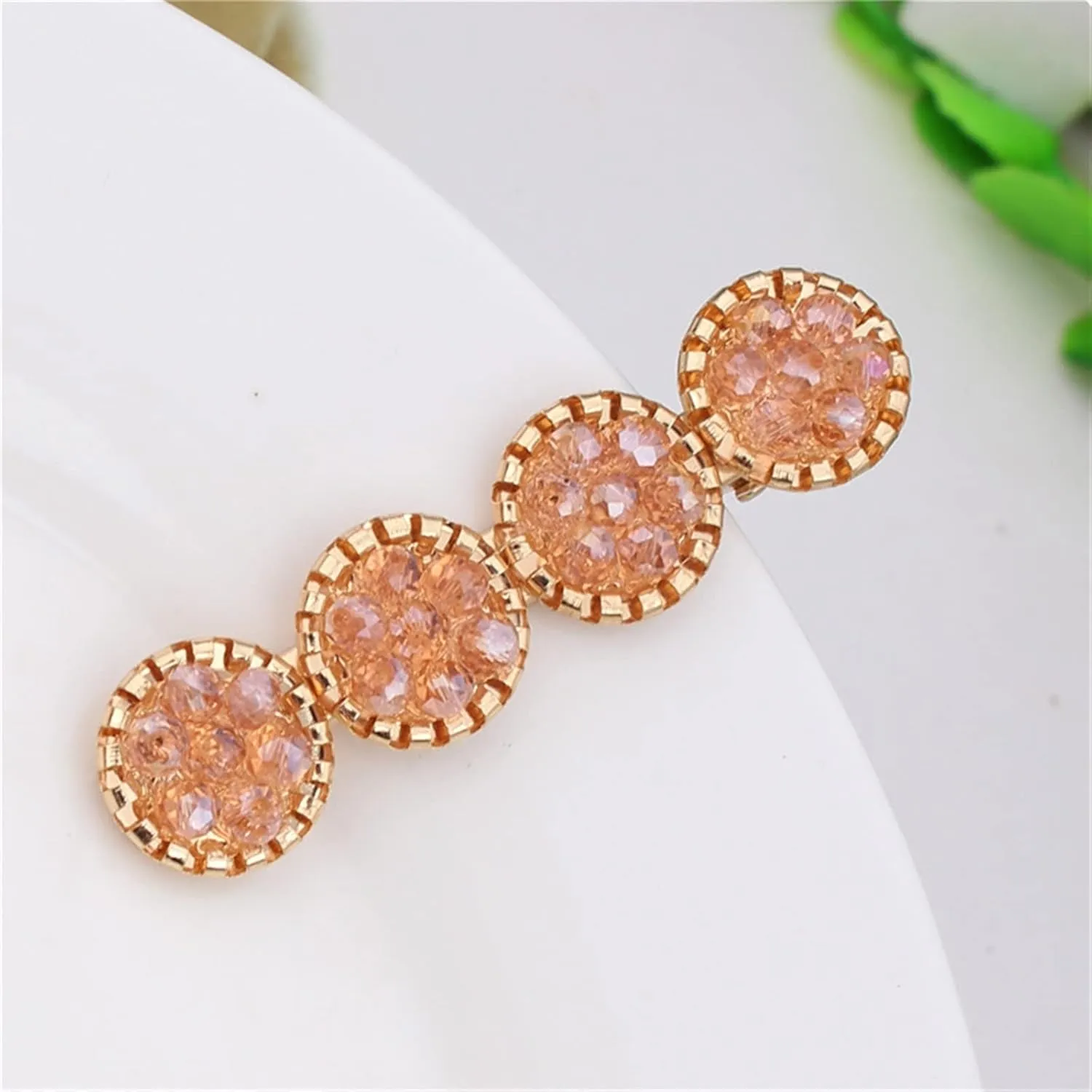 Crystal Hair Clips for Women Multi Round Design Sweet Girls Hairpins Korean Style Hair Pins Fashion Hair Jewelry Female Hairclip(TS7151)