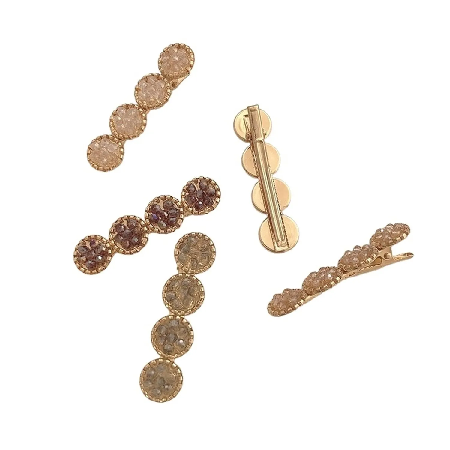 Crystal Hair Clips for Women Multi Round Design Sweet Girls Hairpins Korean Style Hair Pins Fashion Hair Jewelry Female Hairclip(TS7152)