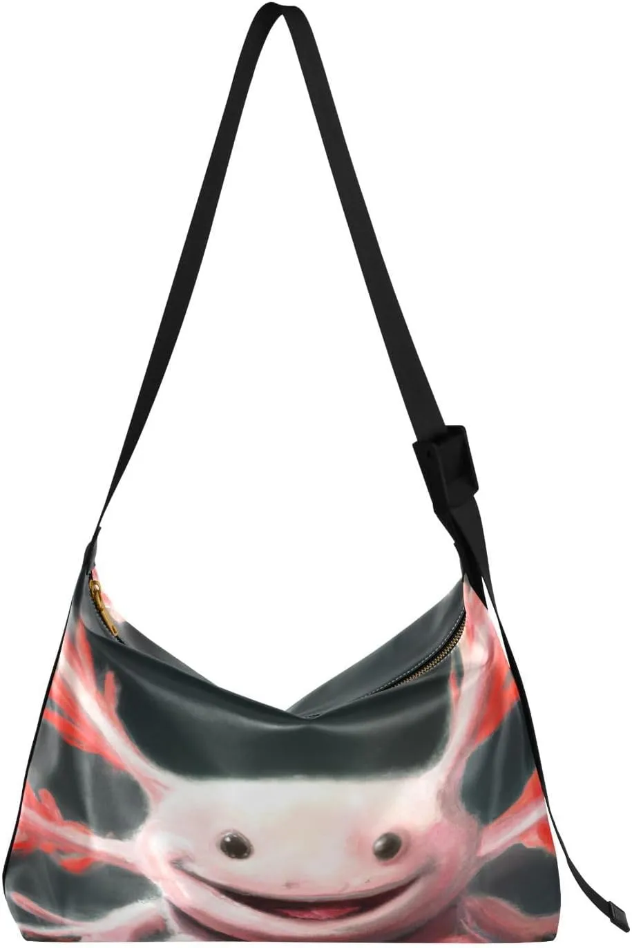 Cute Pink Axolot Tote Bag for Women Large leather hobo bags for women crossbody Handbag Casual Trendy Shoulder Bags for Work Travel Shopping