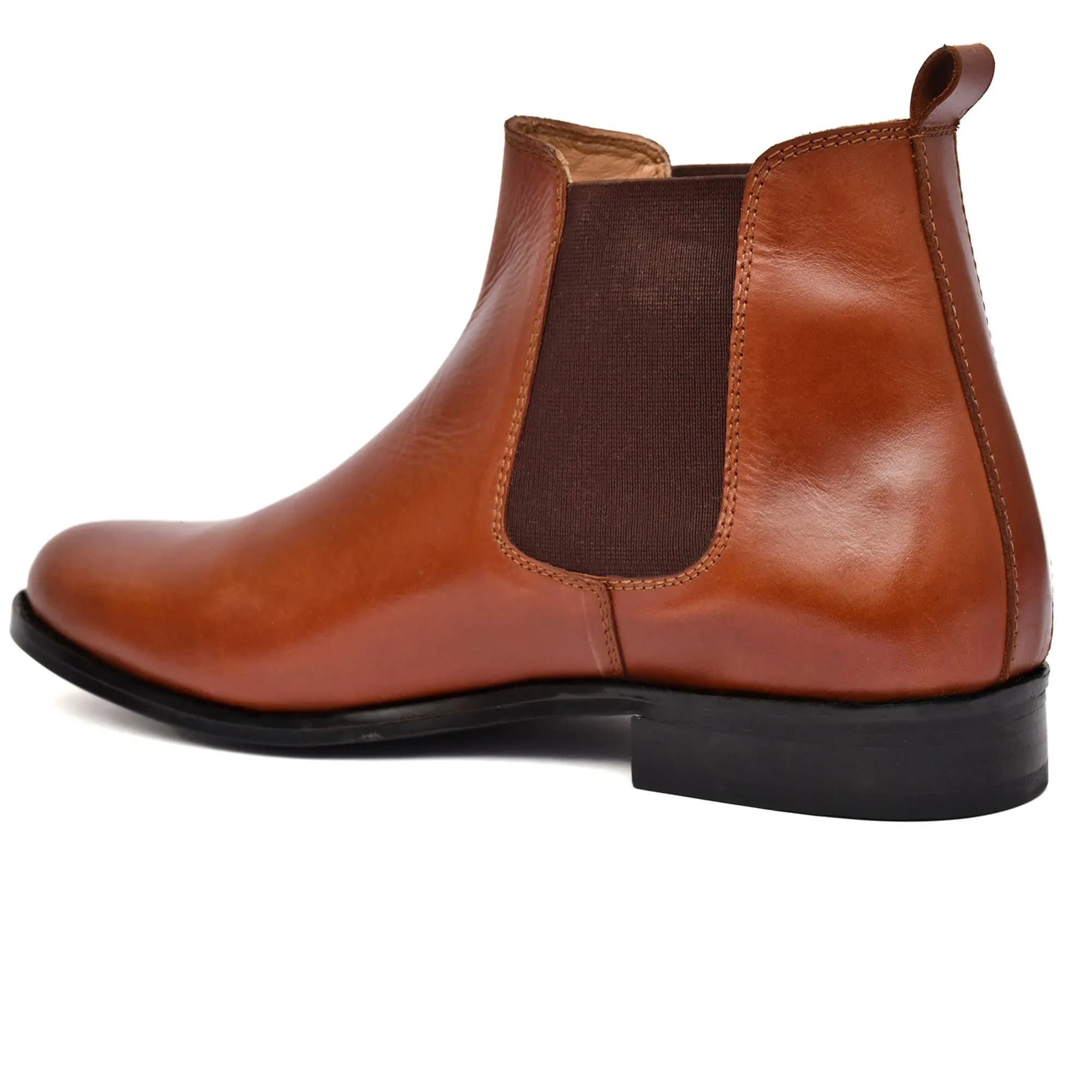 Dark Tan Leather Boots