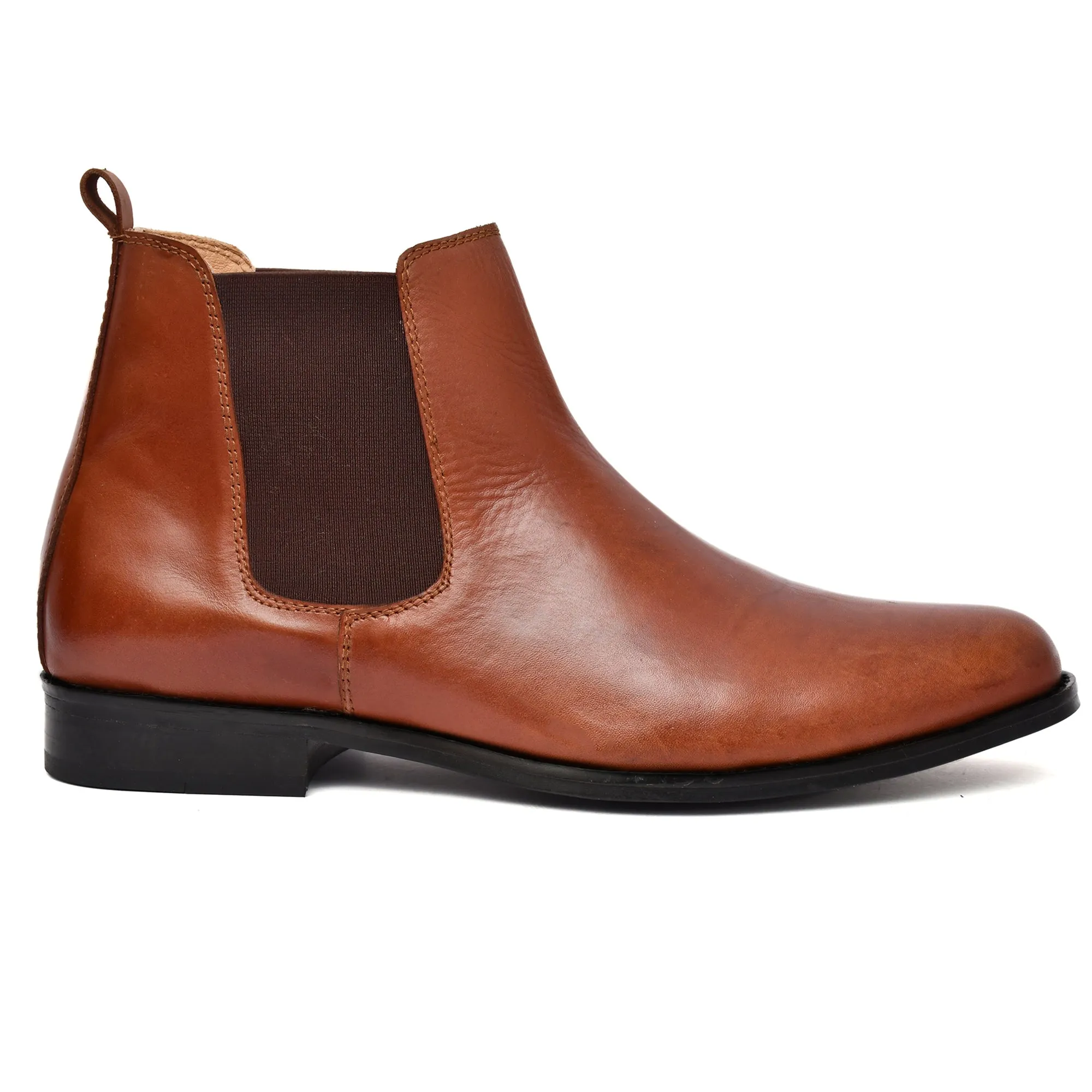 Dark Tan Leather Boots