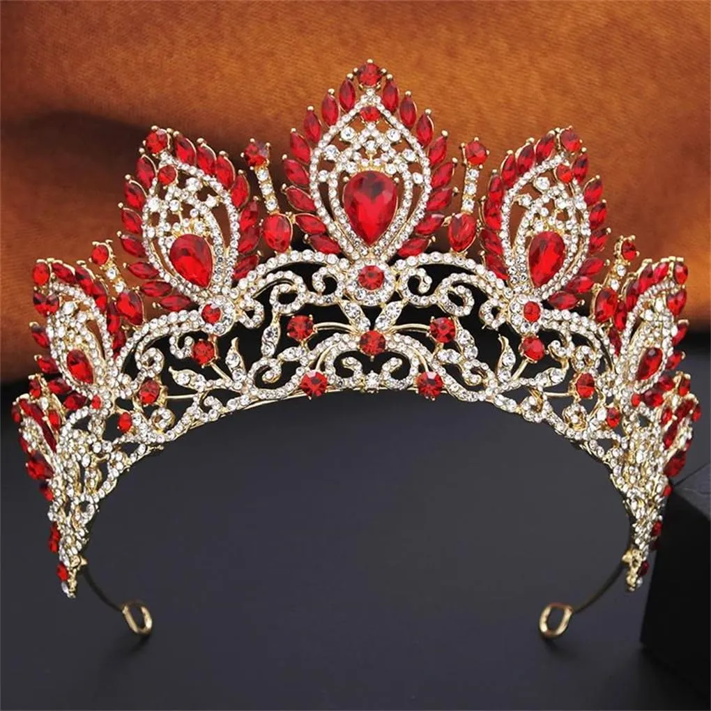DBFBDTU Crowns For Women Bride Tiara Bridal Wedding Party Crown Hair Dress Jewelry Accessori AB Colors