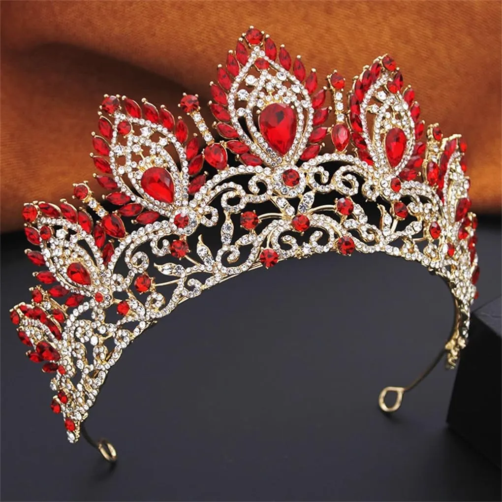 DBFBDTU Crowns For Women Bride Tiara Bridal Wedding Party Crown Hair Dress Jewelry Accessori AB Colors