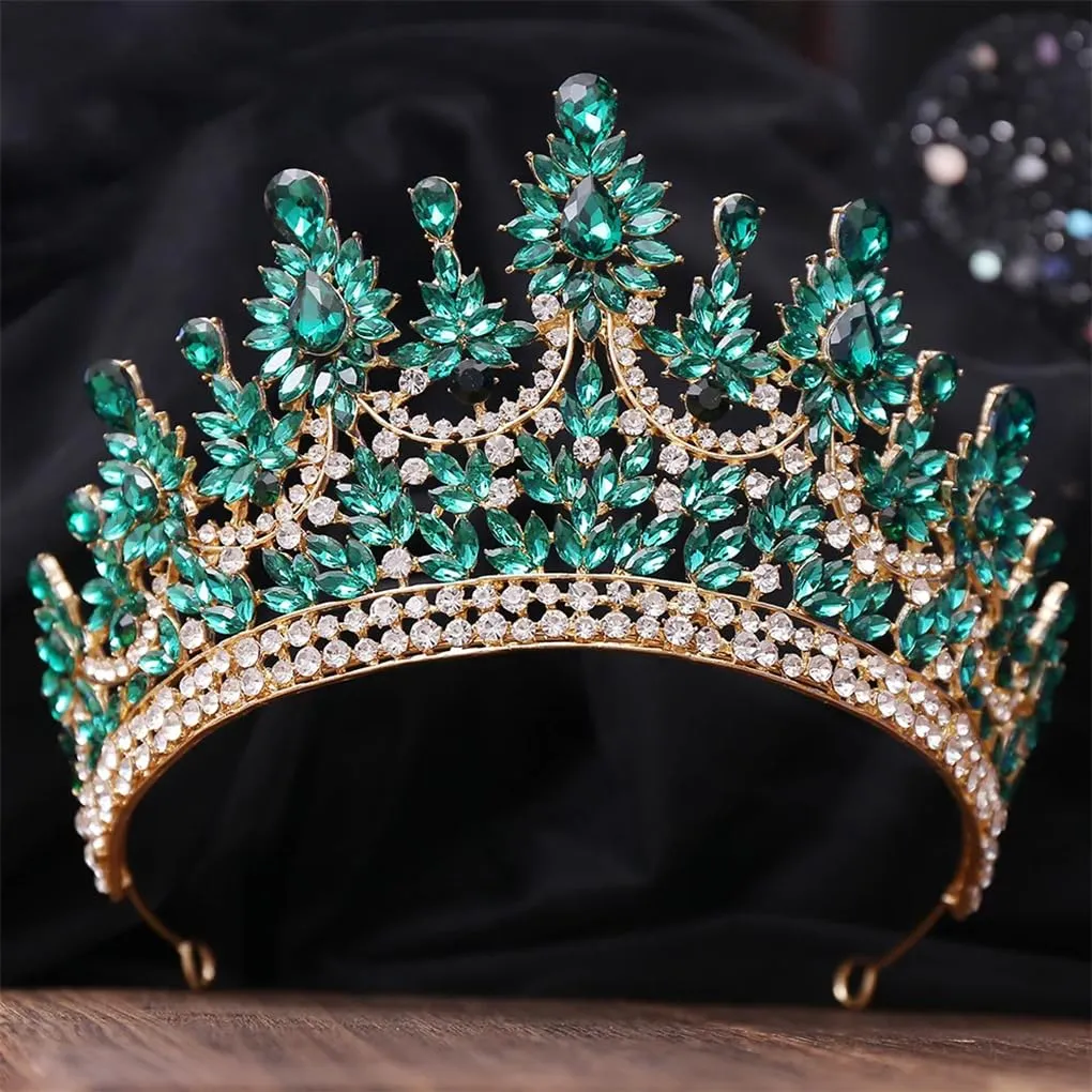 DBFBDTU Tiaras Crown For Bridal Women Wedding Diadem Party Hair Dress Jewelry Prom Diadem Tiaras Hair Accessories H219 Silver White