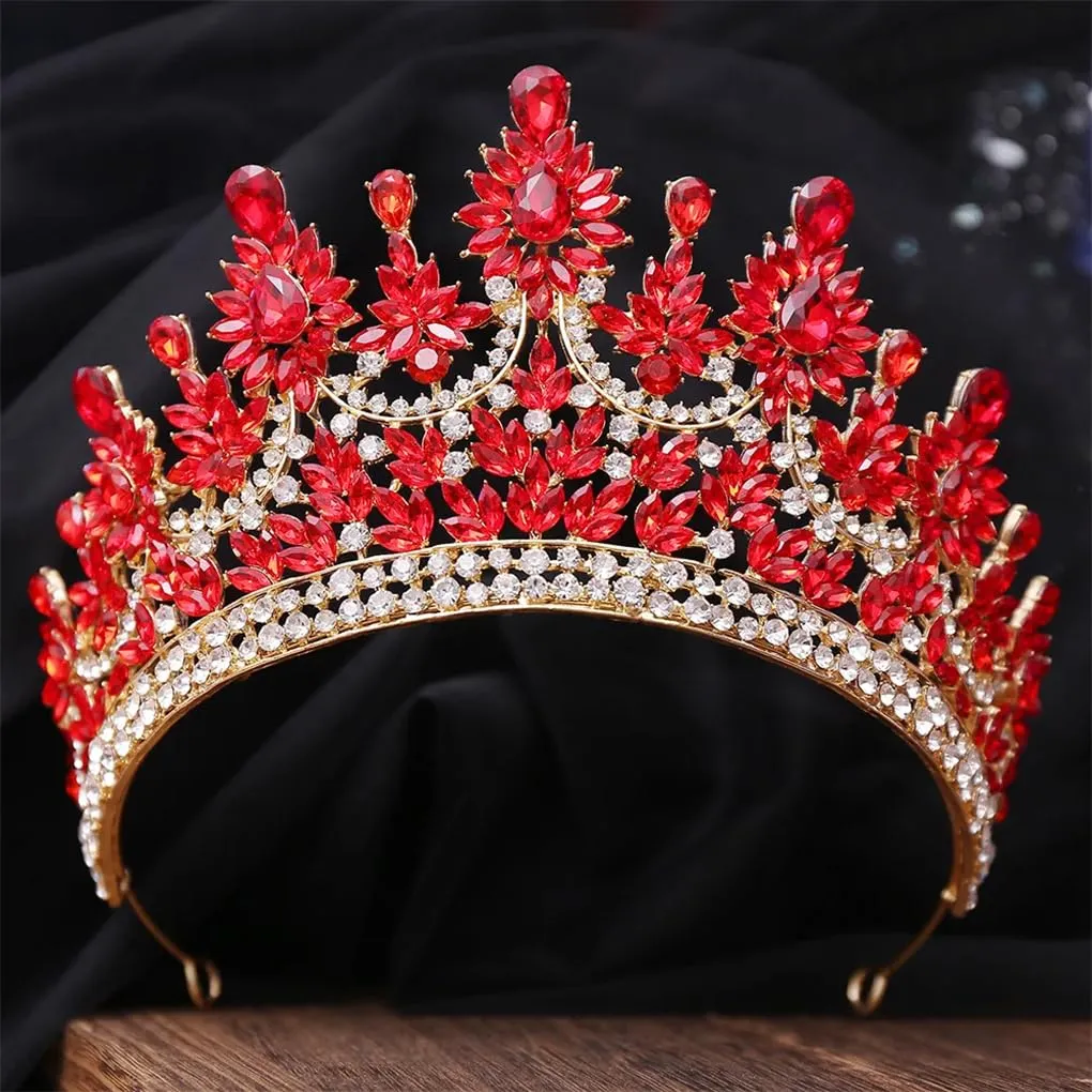 DBFBDTU Tiaras Crown For Bridal Women Wedding Diadem Party Hair Dress Jewelry Prom Diadem Tiaras Hair Accessories H219 Silver White