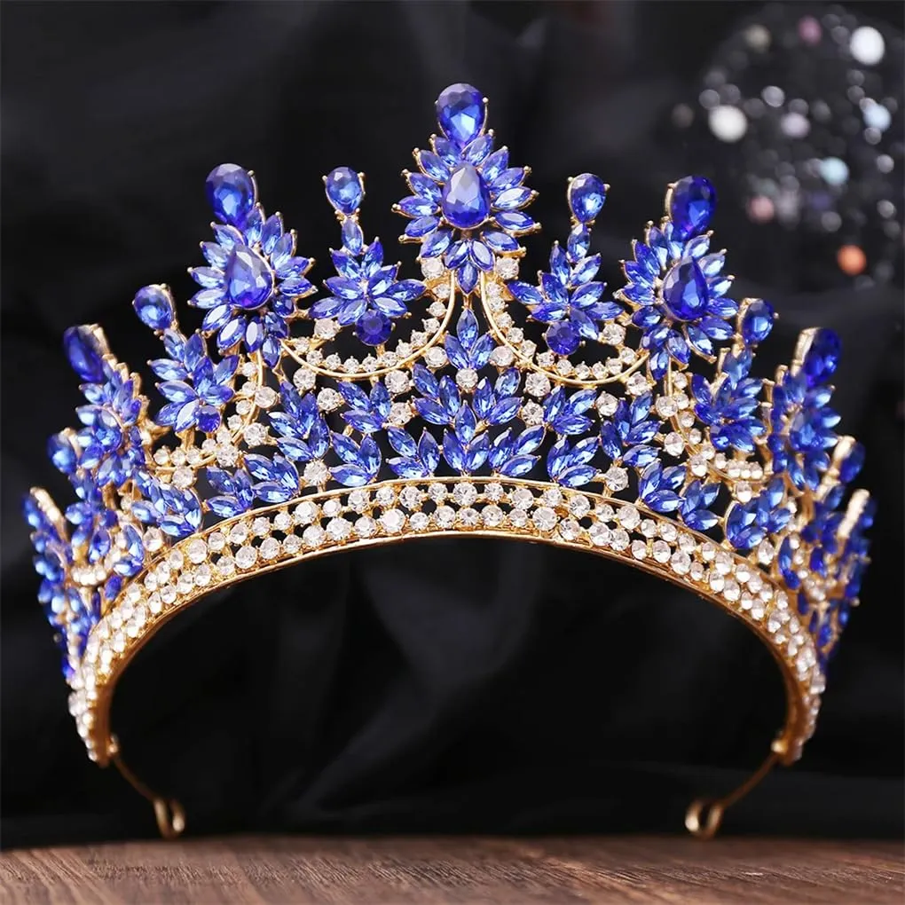 DBFBDTU Tiaras Crown For Bridal Women Wedding Diadem Party Hair Dress Jewelry Prom Diadem Tiaras Hair Accessories H219 Silver White