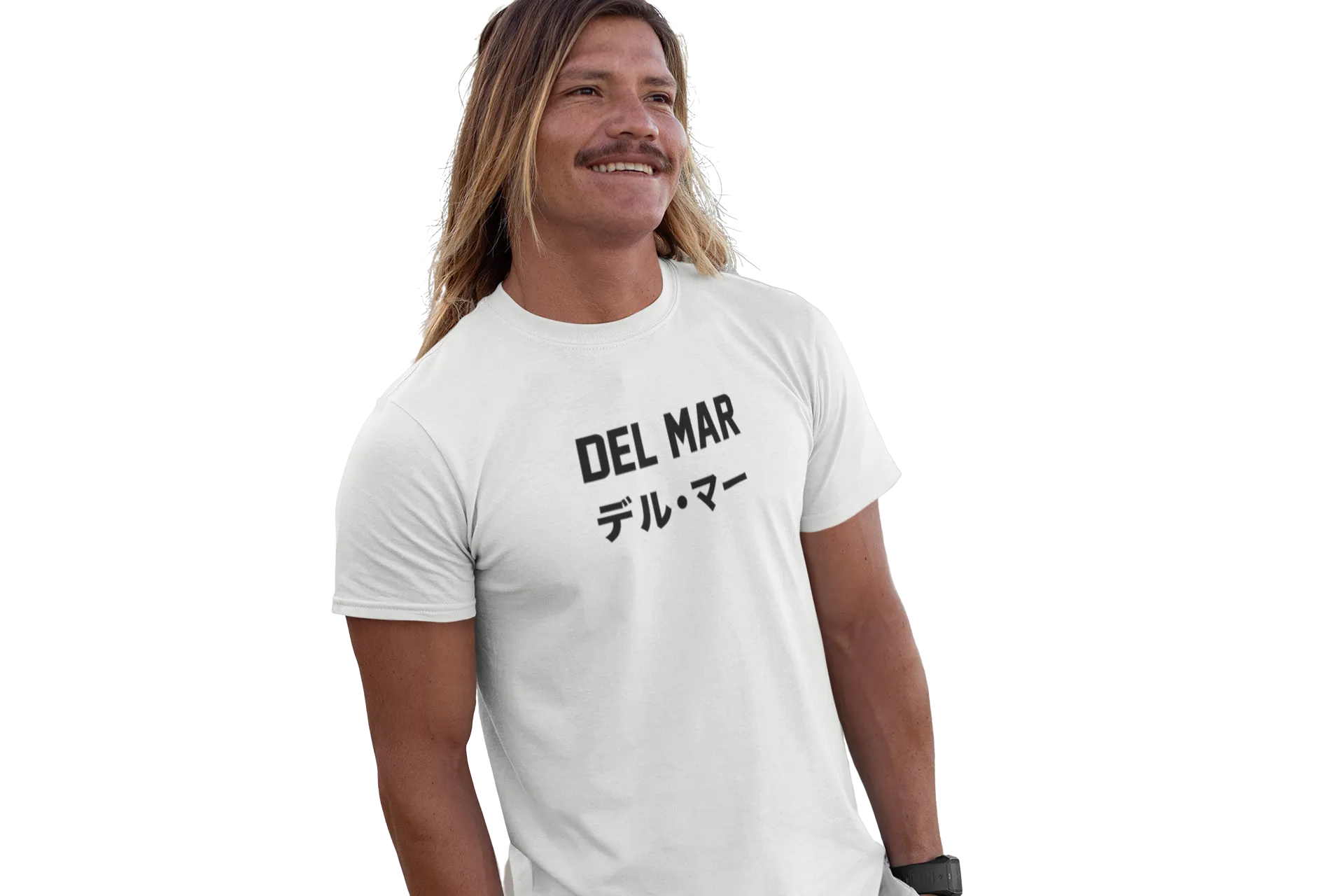 Del Mar Katakana Men's Cotton Crew Tee