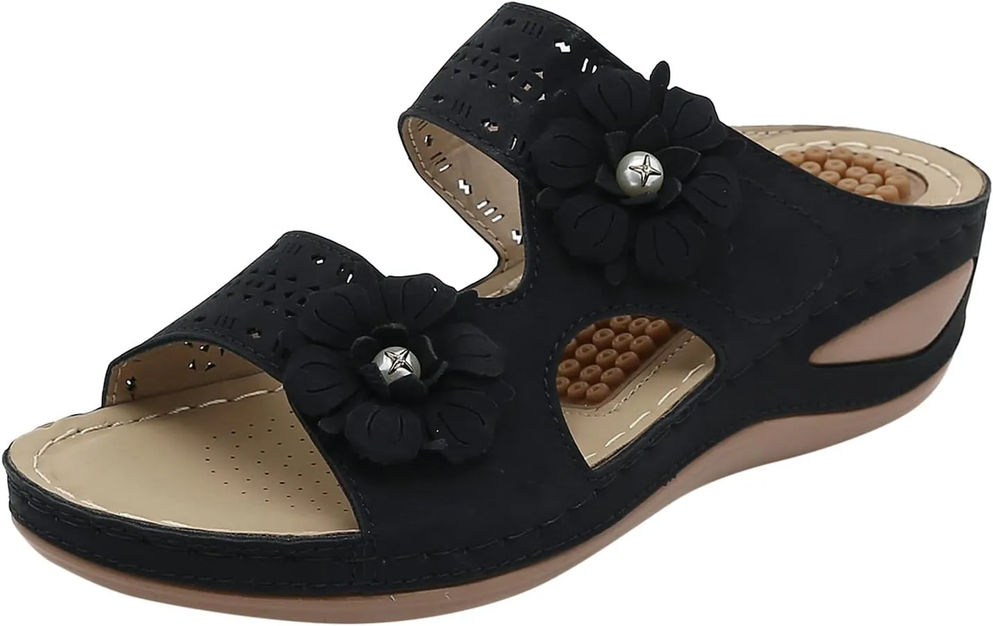 Diabetic Shoes for Women Wide Width Tan 10.5 Best Orthopedic Athletic Shoes Summer Sandals Women Womens Orthopedic Sandals with Arch Support Women's Flip Flops Nude Chunky Heels