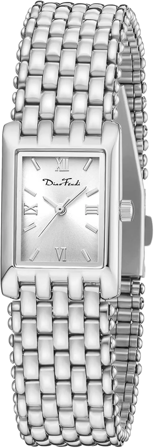 Diaofendi Gold Watches for Women Luxury Ladies Quartz Wrist Watches Stainless Steel Bracelet,Vintage Fashion Womens Watch,Bracelet Adjustment Tool Included,Water Resistant