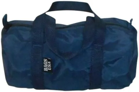 Duffle Bag Small Nylon Perfect for Work, Camping, beach Water Resistant Made in USA. (Navy)