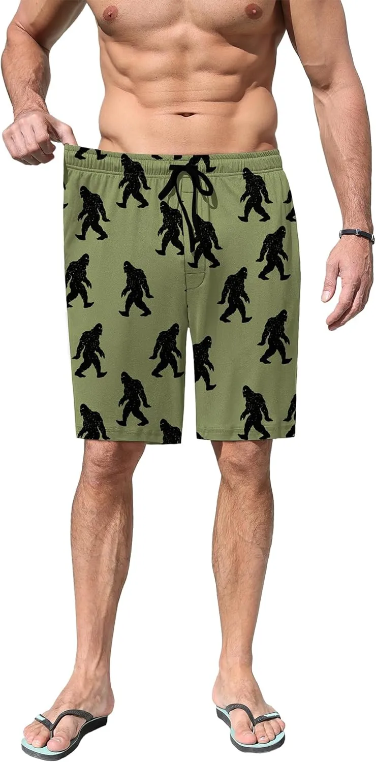 Ekouaer Men's Pajama Shorts Soft Sleepwear Bottoms Elastic Waistband Loungewear