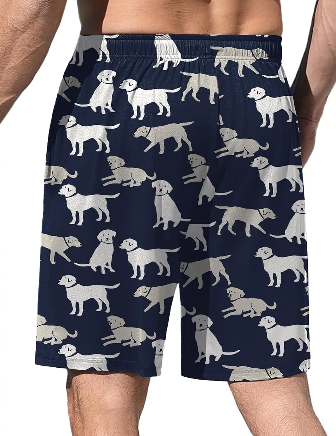 Ekouaer Men's Pajama Shorts Soft Sleepwear Bottoms Elastic Waistband Loungewear