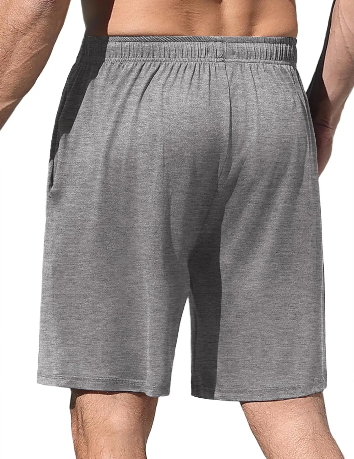 Ekouaer Men's Pajama Shorts Soft Sleepwear Bottoms Elastic Waistband Loungewear