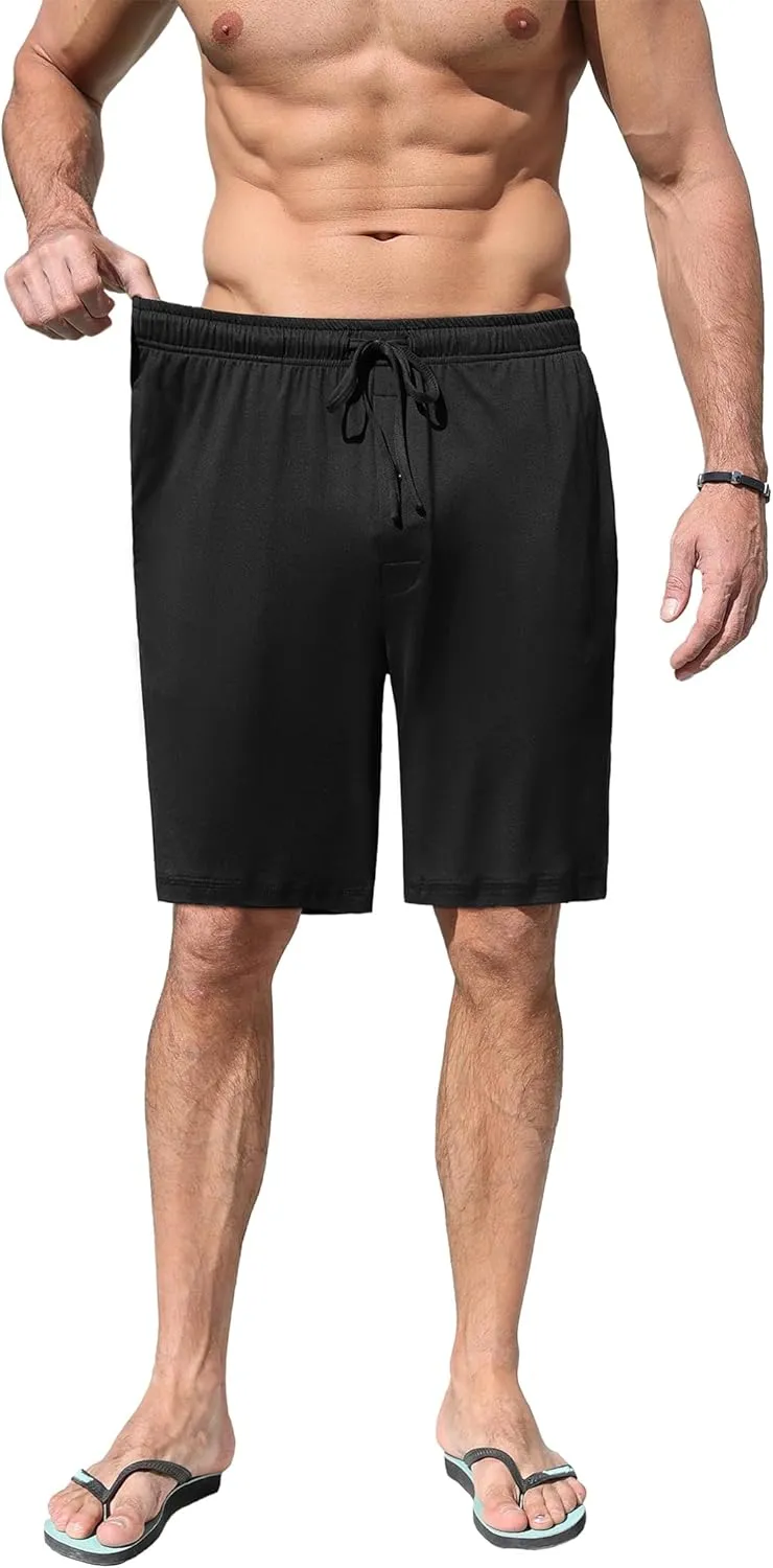 Ekouaer Men's Pajama Shorts Soft Sleepwear Bottoms Elastic Waistband Loungewear