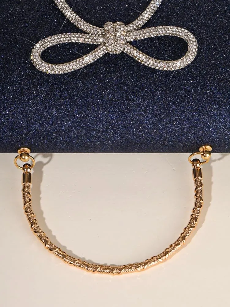 Evening Clutch Purses Women Sparkly Bow Evening Handbags Crossbody Clutch Purse Shoulder Bag Wedding Party Prom