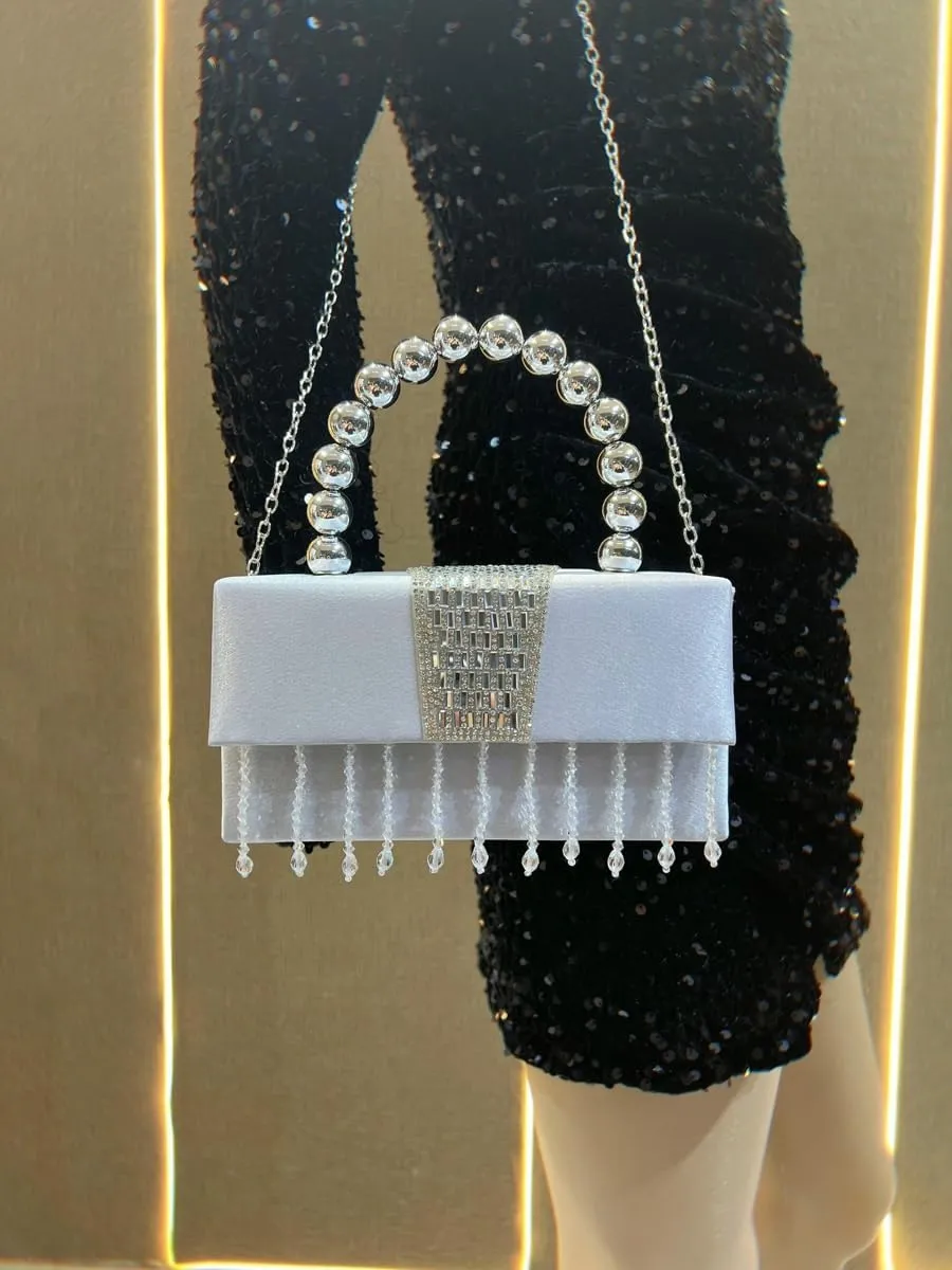 Evening Clutch Purses Women Sparkly Box Evening Handbags Crossbody Clutch Purse Trendy Shoulder Bag Wedding Prom Party