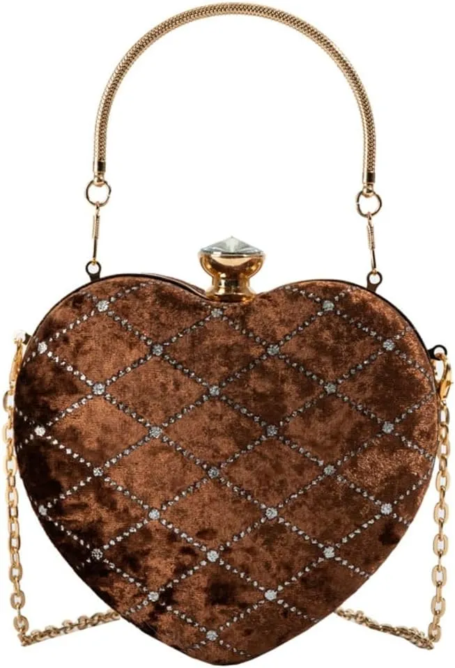 Evening Clutch Purses Women Sparkly Love Evening Handbags Crossbody Clutch Purse Trendy Shoulder Bag Wedding Prom Party