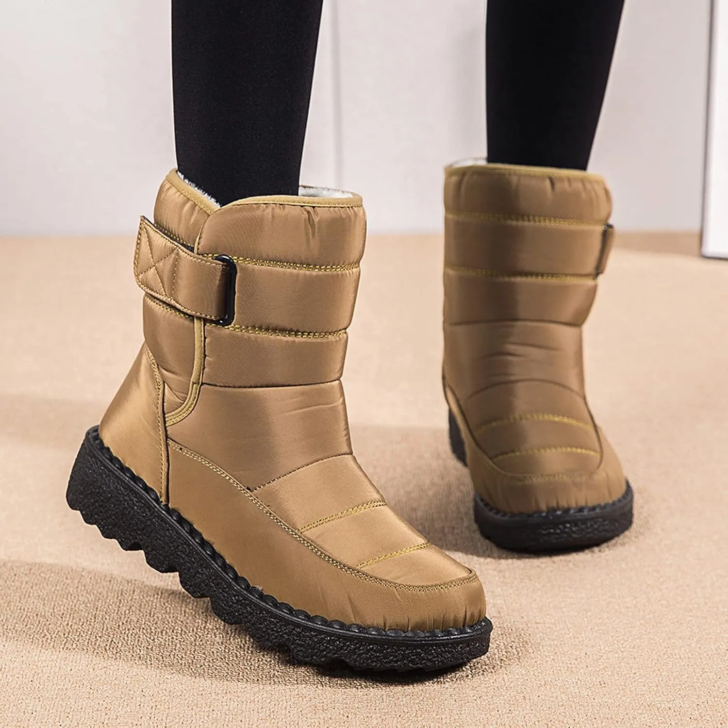Extra Wide Width Snow Boots for Women Womens Winter Snow Boots 2023 Winter Boots Women Size 8 Slip on Women Work Boots Waterproof Slip Resistant Botas De Trabajo Para Mujer En El Frio