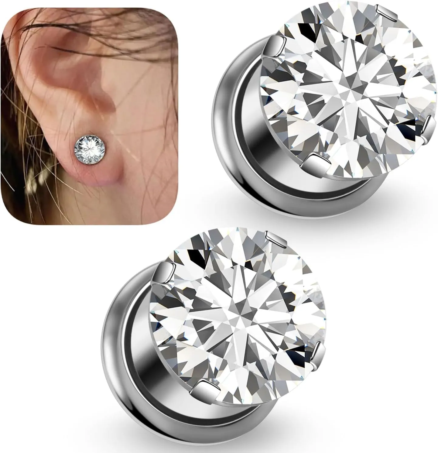 F136 Titanium Gauges for Ear 10G 8G 6G 4G 2G 0G 00G Screw Fit Flesh Tunnels Plugs Earrings Hypoallergenic Implant Medical Grade Surgical Steel Earring Plugs Piercing Jewelry for Women Men