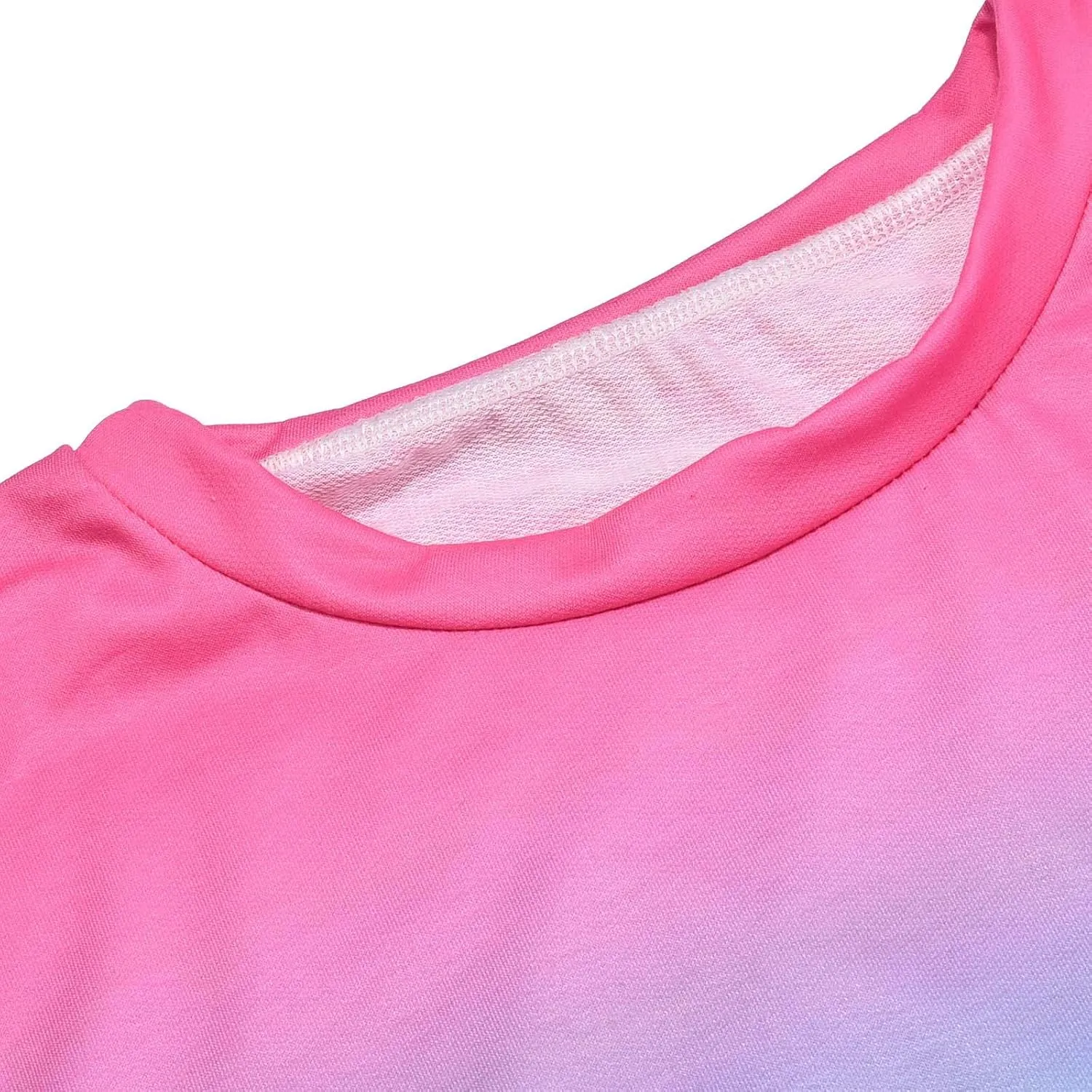 Fall Neon Gradient Women Sweat Shirts Casual Crew Neck Sweatshirts Loose Oversized Long Sleeve Pullover Tops