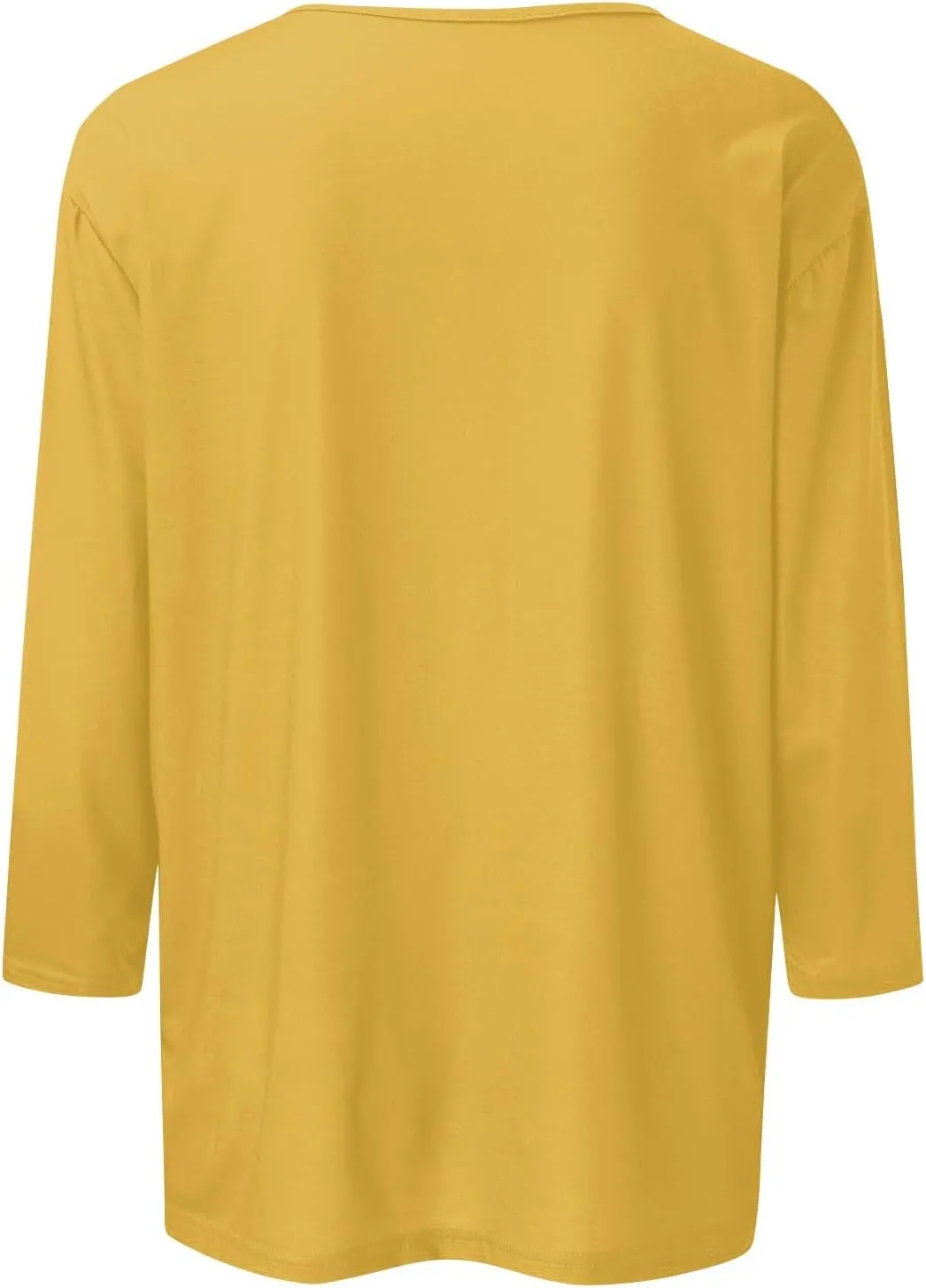 FONMA 3/4 Sleeve Tops for Women Casual Solid/Floral Printed Crewneck T Shirt Loose Fit Three Quarter Length Tunic Top Blouse