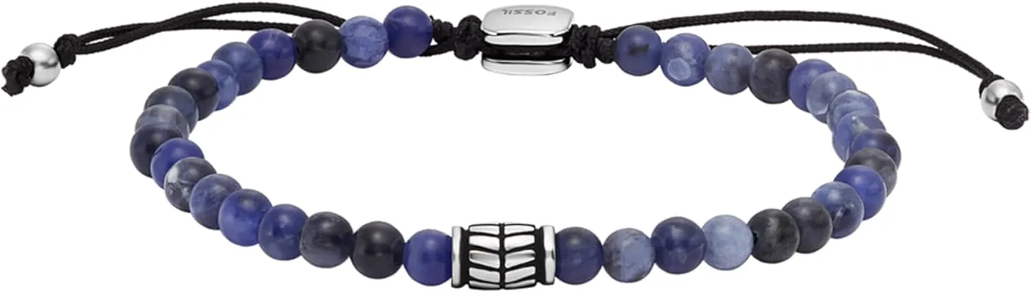 Fossil Men's Stainless Steel and Genuine Leather and/or Beaded Bracelet for Men