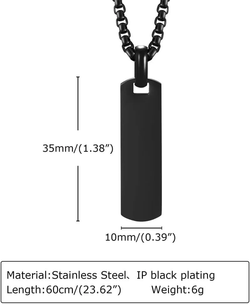 Free Engraving Spotify Code Pendant Necklace Personalized Name Custom Stainless Steel 3D Bar Music Spotify Scan Code Display Song Necklaces Inspirational Jewelry for Men