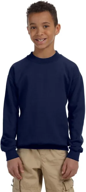 Gildan Activewear 50/50 Youth Crewneck Sweatshirt, NAVY