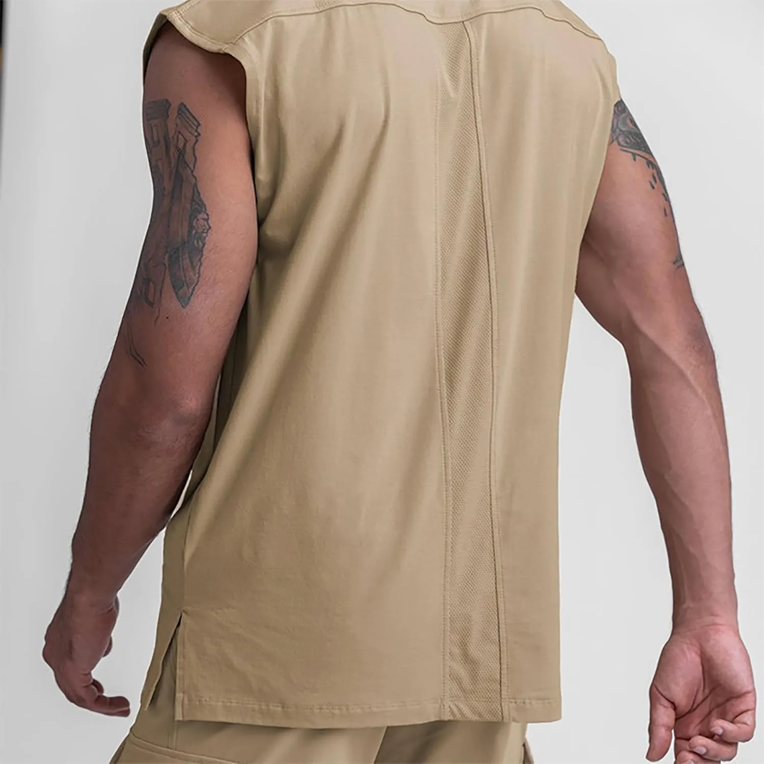 GINTPK Men's Sleeveless Workout Shirt Cotton Cut Off Shirt Activewear Tank Tops