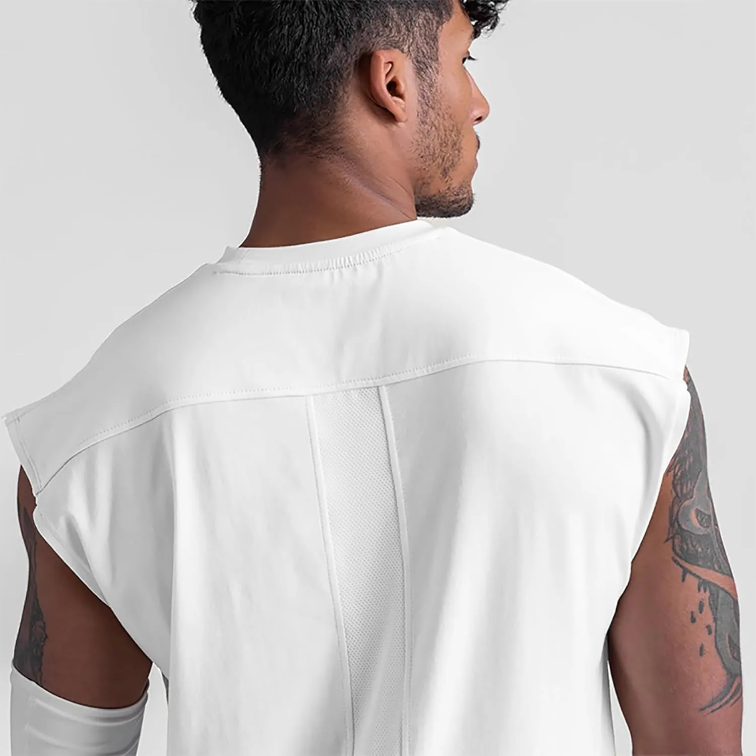 GINTPK Men's Sleeveless Workout Shirt Cotton Cut Off Shirt Activewear Tank Tops