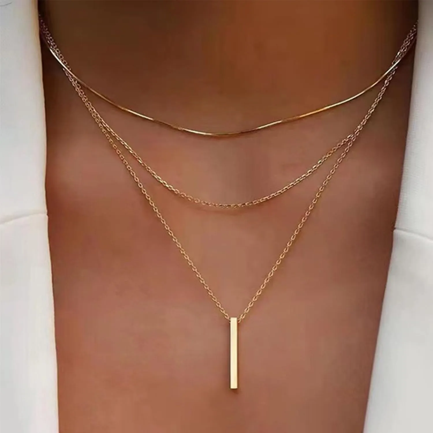 Gold Charm Necklace For Women Star Pearl Charms Pendant Neckalces Dainty 14K Gold Plated Summer Beach Ocean Jewelry Gifts