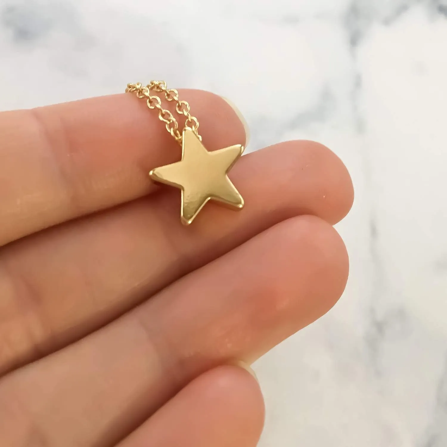 Gold Dainty Geometric Pendant Necklace,Simple Minimalist Triangle,Circle,Square,Bar,Star Necklace,Layering Pendant Necklaces for Women