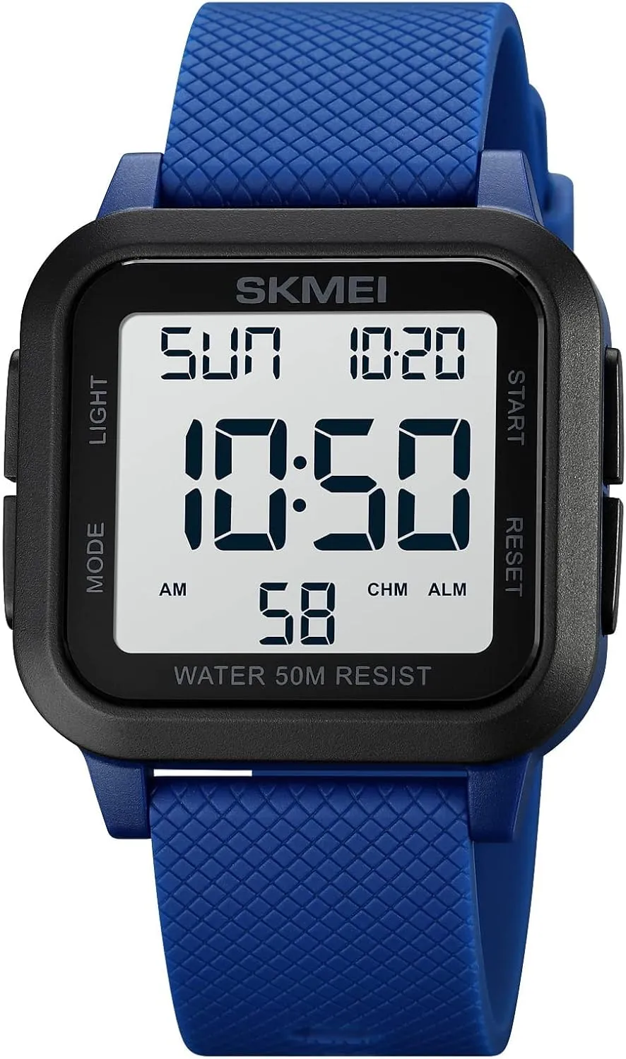 Gosasa Square Women's Men's Digital Watch Big Numbers Dial Multifunction Large Face Waterproof Unisex LED Watches