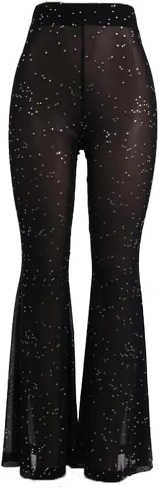 Gothic Black Pants Grunge Bottoms High Waisted Boho Hippie