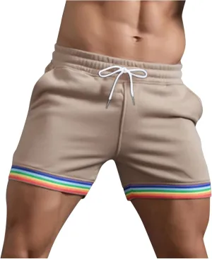 Gym Shorts for Men Slim-Fit Elastic Beach Shorts Gym Basketball Lightweight Classic Regular Activewear Pants