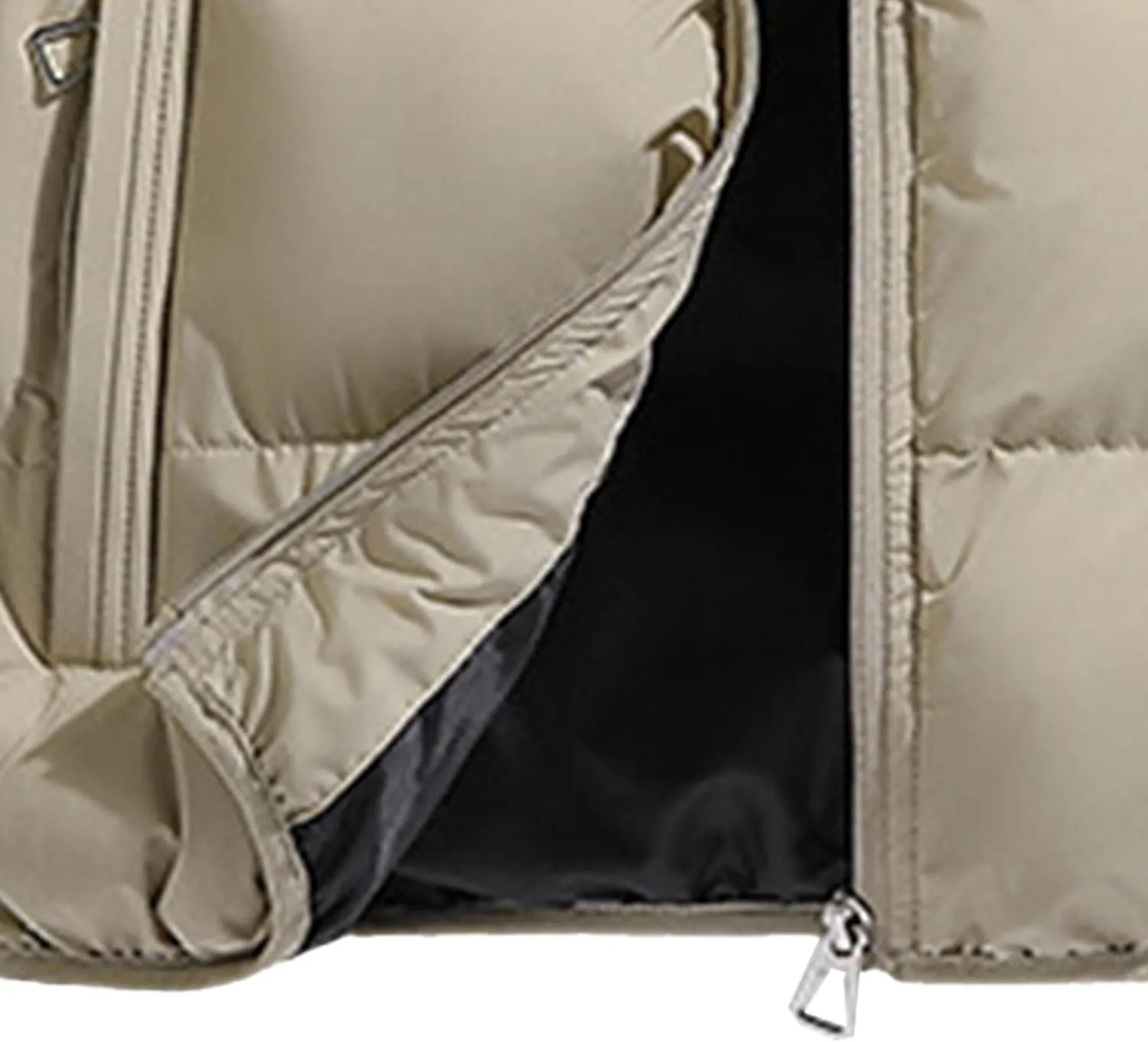hathne Men's Winter Puffer Vest Sleeveless Warm Zipper Lightweight Jacket Vest with Removable Hood
