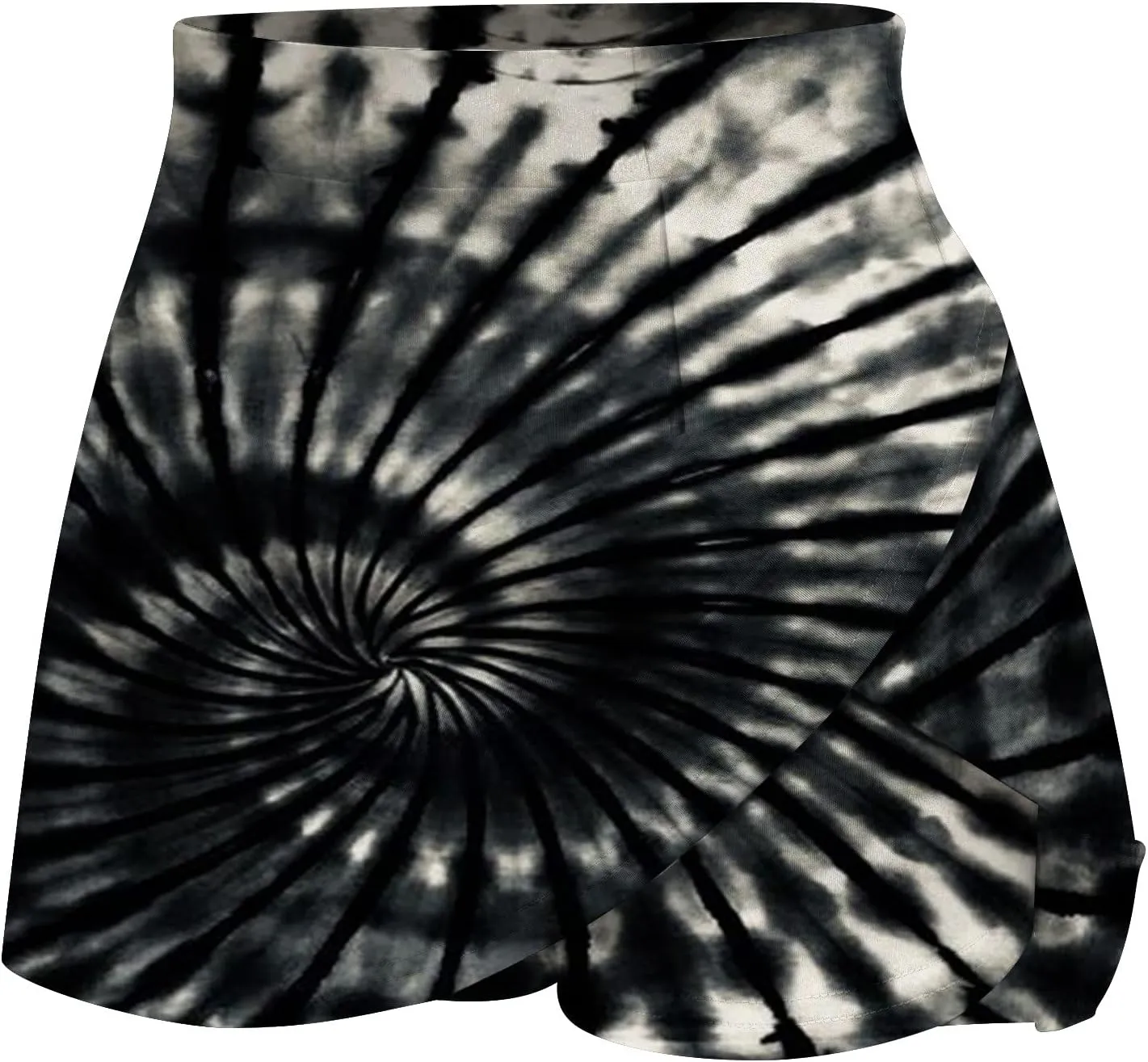 hlysgo Women's Athletic Workout Tennis Skorts Summer Trendy Tie-Dye Print High Waist Flowy Mini Skirt with Inner Shorts