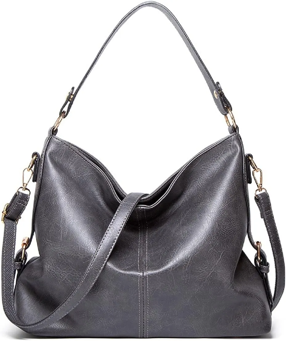 Hobo Bags for Women PU Leather Purses and Handbags Top-Handle Shoulder Bags Crossbody Bag Detachable Shoulder Strap