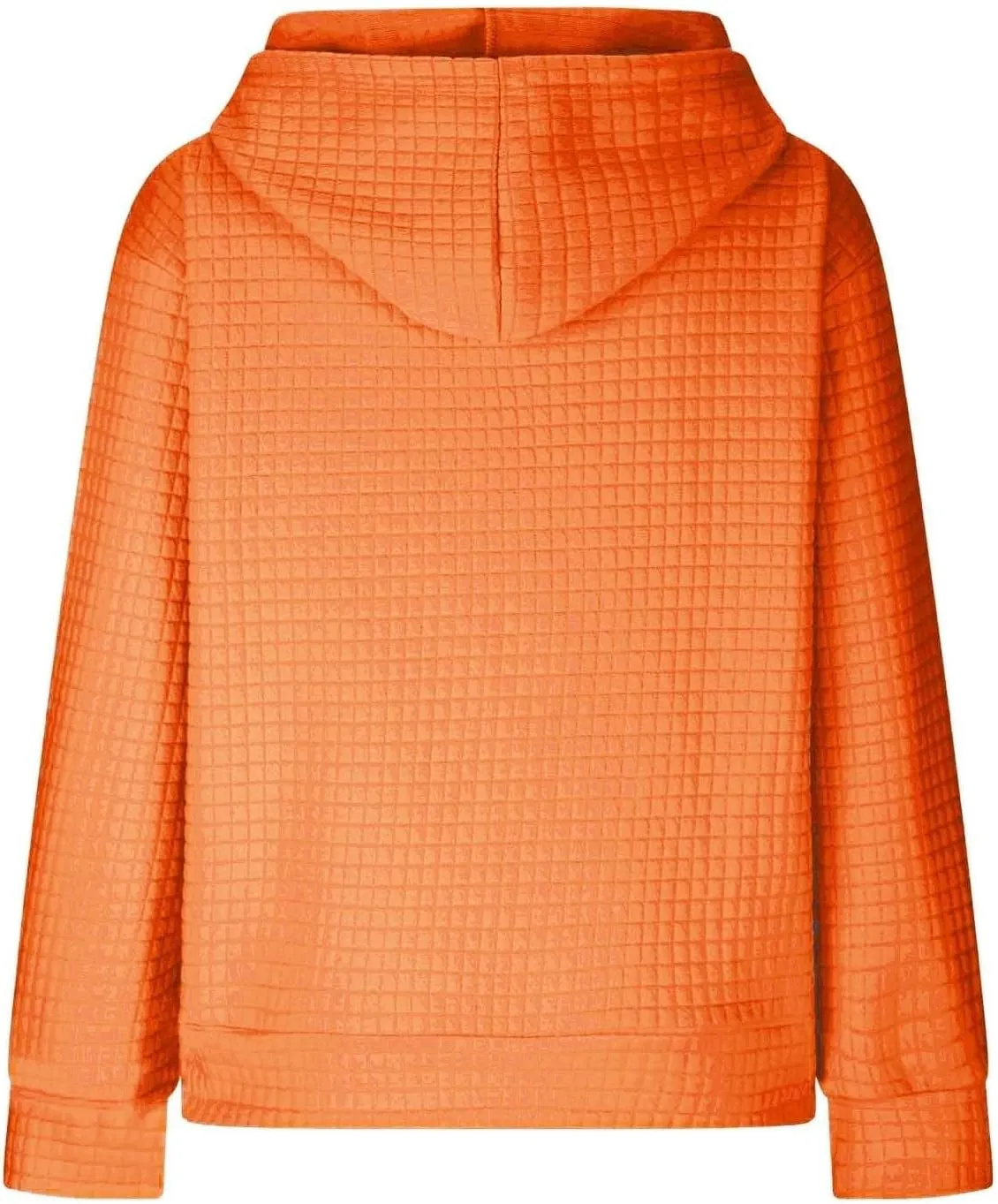 Hoodies for Women Casual Long Sleeve Waffle Sweatshirt Loose Drop Shoulder Pullover with Pocket Trendy Y2k Hoodie