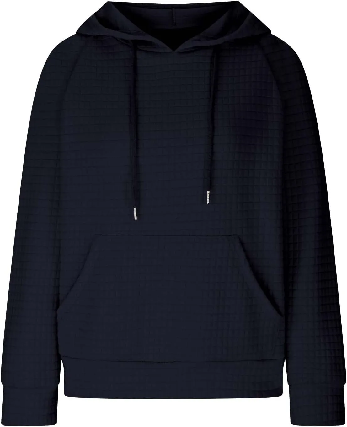 Hoodies for Women Long Sleeve Waffle Knit Sweatshirt Oversized Drawstring Hoodie Loose Hoodie Sweatshirt with Pocket