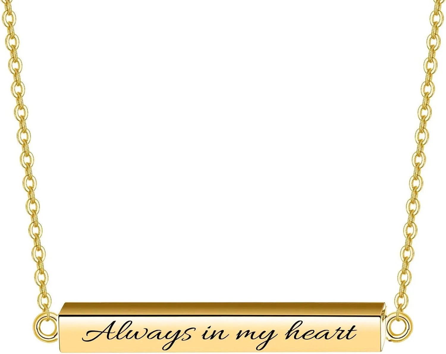 Horizontal Bar Urn Necklaces for Ashes for Women Stainless Steel Keepsake Memorial Cremation Jewelry Ashes Necklace Pendant
