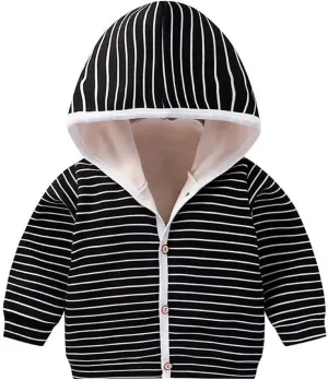 Infant Boys Girls Fleece Long Sleeve Jacket, Fall Jacket Button Up Sweatshirts Thermal Coat for Baby 0-3 Years