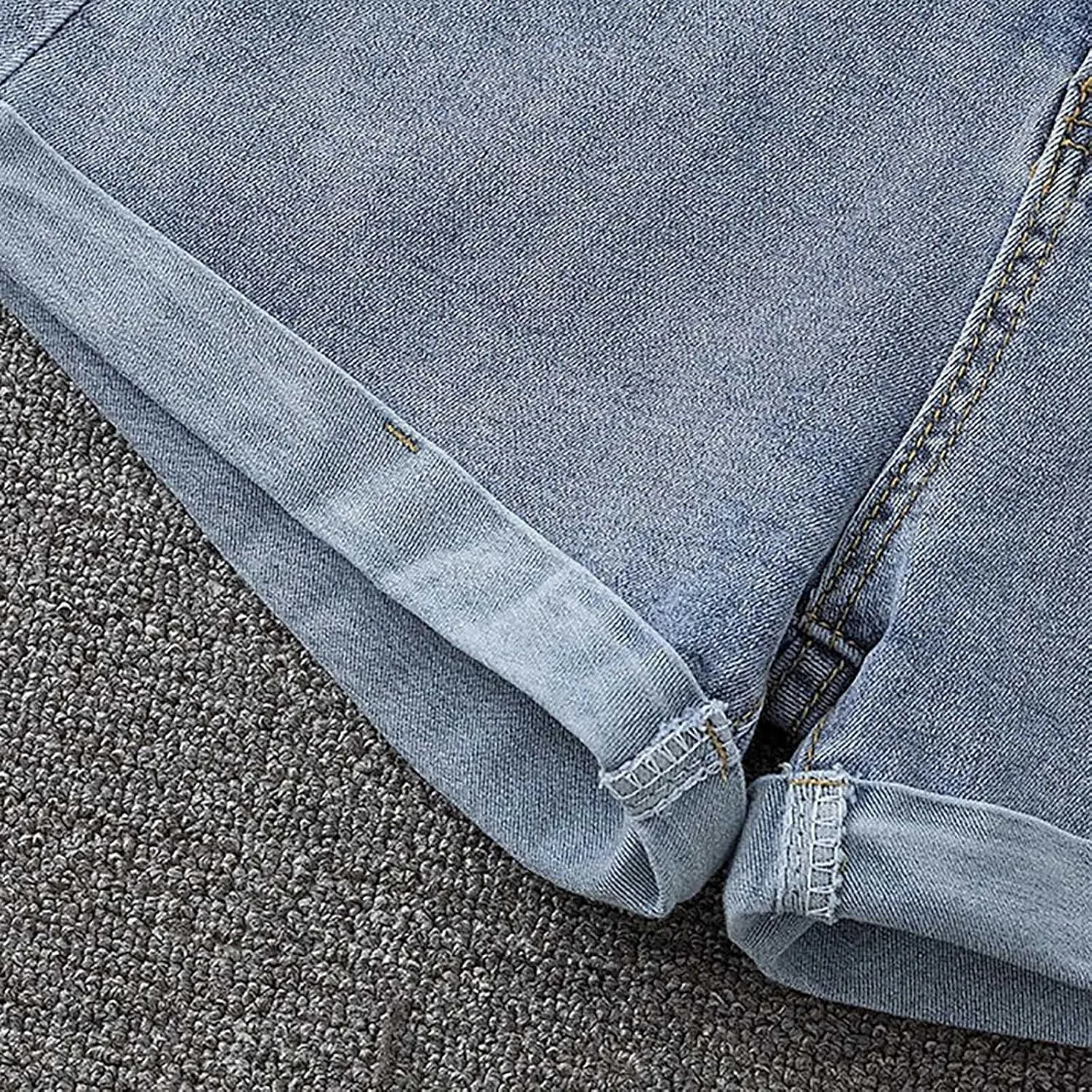 Jean Shorts for Women Summer Casual Loose Fit Elastic High Waisted Shorts Fashion Comfort Wide Leg Shorts with Pockets