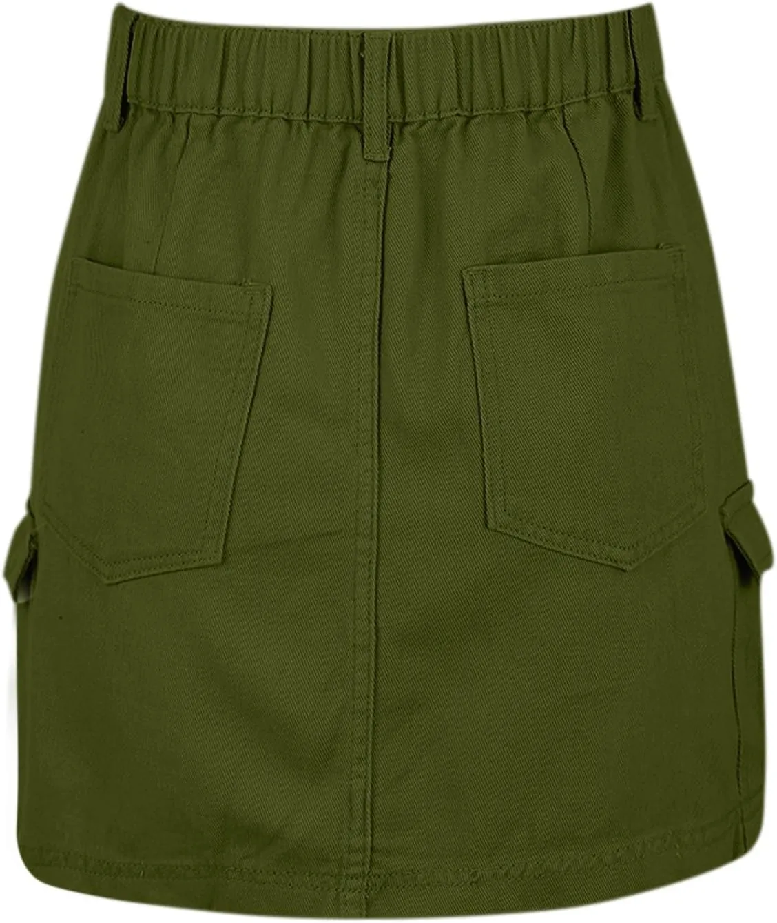 Jean Skirts for Women Denim High Waisted Trendy Stretchy Button Front Short Pencil Skirt with Patch Summer Fashion