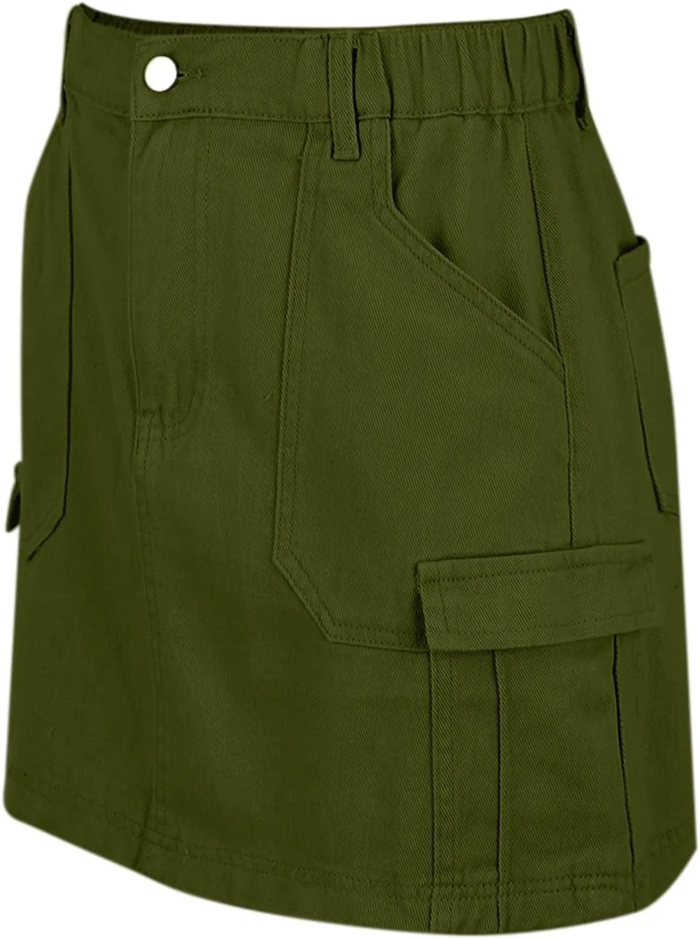 Jean Skirts for Women Denim High Waisted Trendy Stretchy Button Front Short Pencil Skirt with Patch Summer Fashion