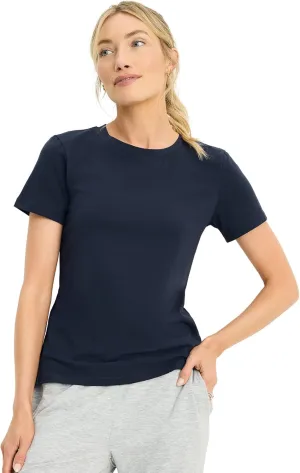 Jockey Women's Activewear Organic Cotton Stretch Short Sleeve Tee